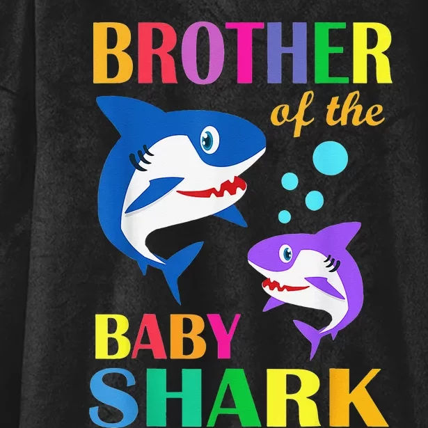 Brother Of The Baby Birthday Shark Brother Shark Christmas Hooded Wearable Blanket