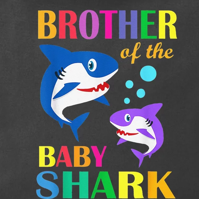 Brother Of The Baby Birthday Shark Brother Shark Christmas Zip Tote Bag