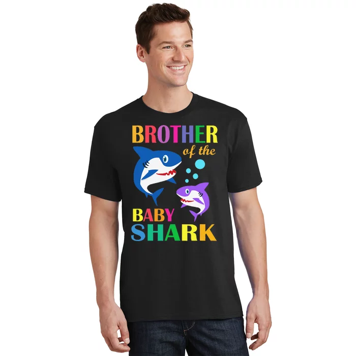 Brother Of The Baby Birthday Shark Brother Shark Christmas T-Shirt