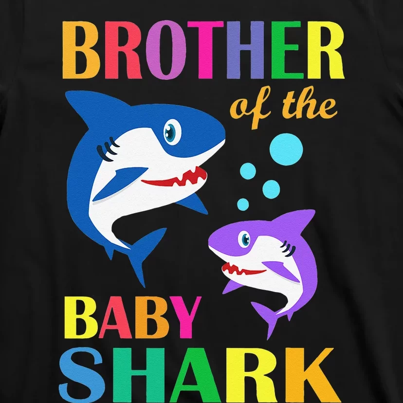 Brother Of The Baby Birthday Shark Brother Shark Christmas T-Shirt