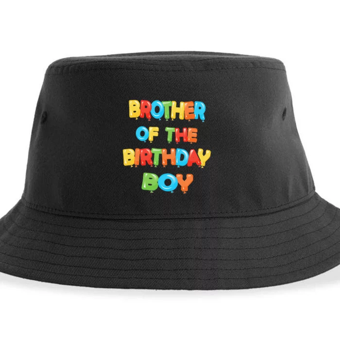 Brother Of The Birthday Balloon Party Sustainable Bucket Hat