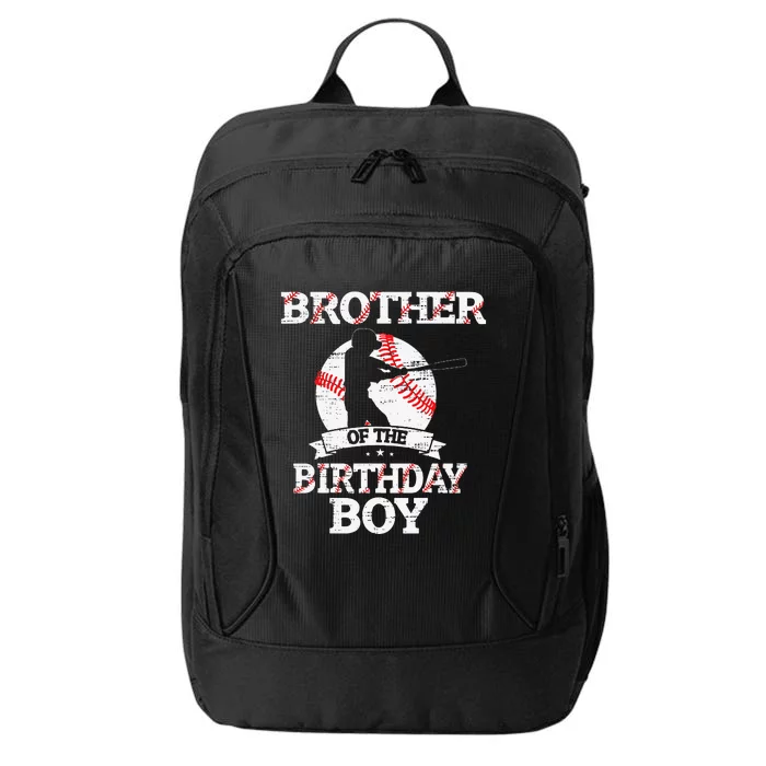 Brother of the Birthday Baseball Lover Vintage Retro City Backpack