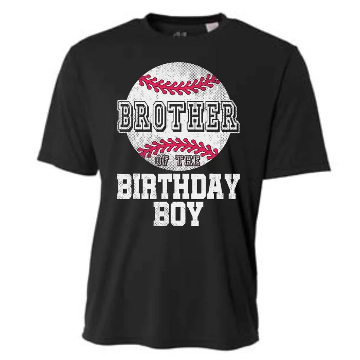 Brother of the Birthday Baseball Player Vintage Retro Cooling Performance Crew T-Shirt