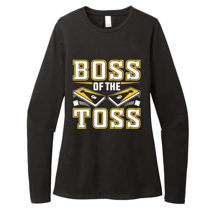 Boss Of The Toss Cornhole Funny Womens CVC Long Sleeve Shirt