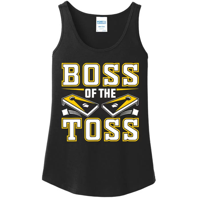 Boss Of The Toss Cornhole Funny Ladies Essential Tank