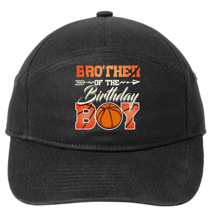 Brother Of The Birthday Basketball Funny 7-Panel Snapback Hat