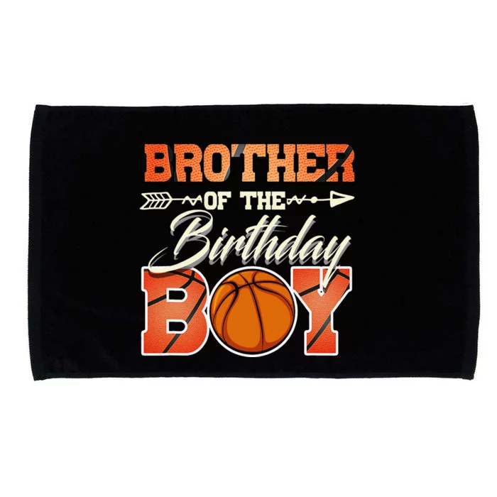 Brother Of The Birthday Basketball Funny Microfiber Hand Towel