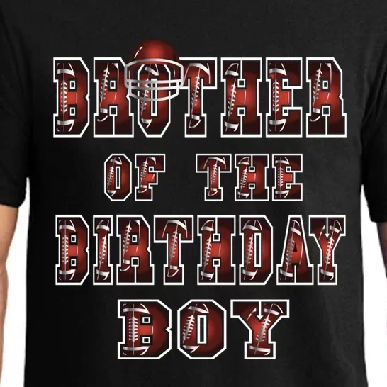 Brother Of The Birthday American Football Party Gift Pajama Set