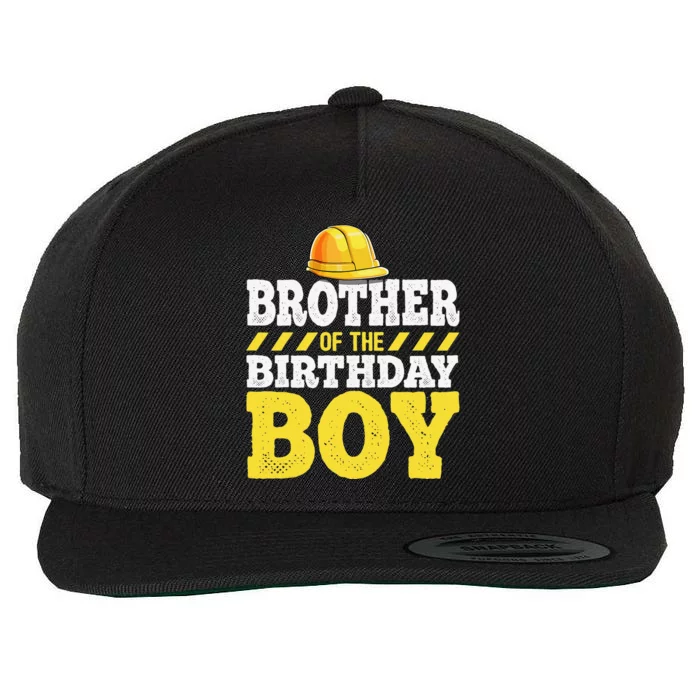 Brother of the Birthday Construction Birthday Party Wool Snapback Cap