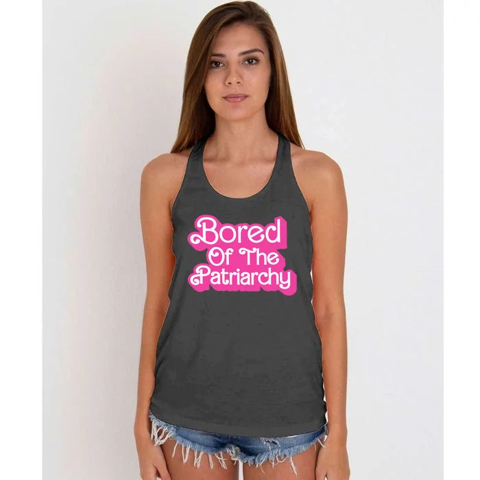 Bored Of The Patriarchy Women's Knotted Racerback Tank