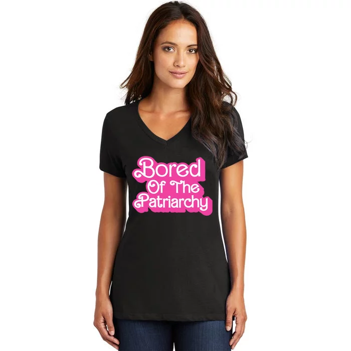 Bored Of The Patriarchy Women's V-Neck T-Shirt