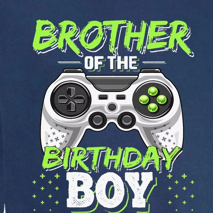 Brother of the Birthday Matching Video Game Birthday Garment-Dyed Sweatshirt