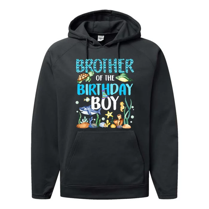 Brother Of The Birthday Boy Sea Fish Ocean Animals Aquarium Performance Fleece Hoodie