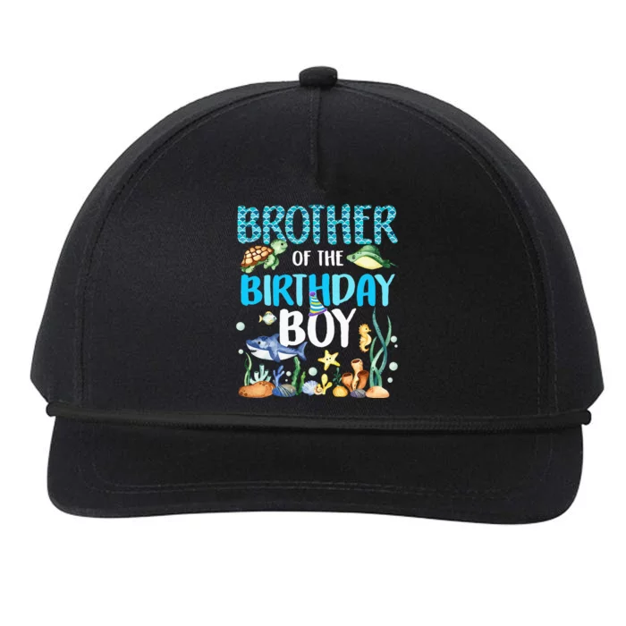 Brother Of The Birthday Boy Sea Fish Ocean Animals Aquarium Snapback Five-Panel Rope Hat