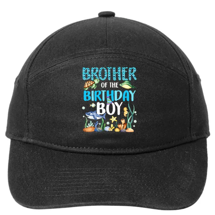 Brother Of The Birthday Boy Sea Fish Ocean Animals Aquarium 7-Panel Snapback Hat