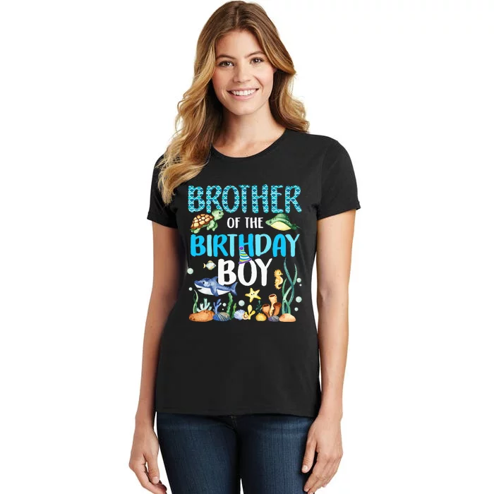 Brother Of The Birthday Boy Sea Fish Ocean Animals Aquarium Women's T-Shirt