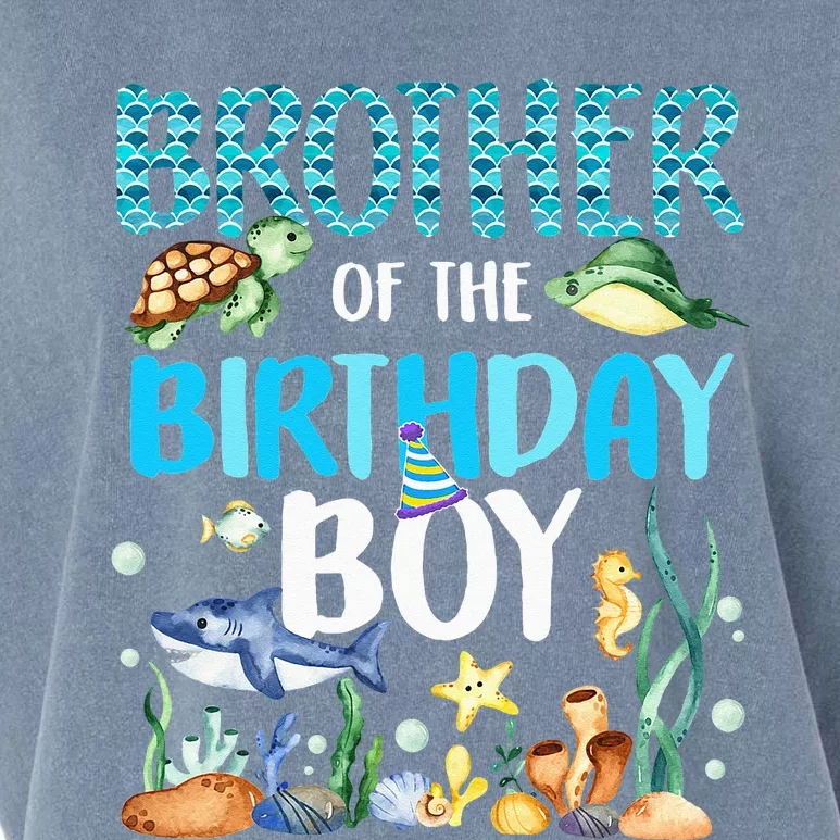 Brother Of The Birthday Boy Sea Fish Ocean Animals Aquarium Garment-Dyed Women's Muscle Tee