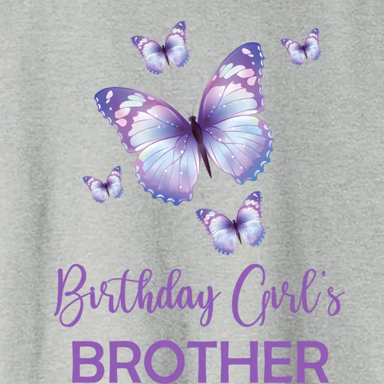 Brother Of The Birthday Butterfly Family 1st Birthday Gift Women's Crop Top Tee