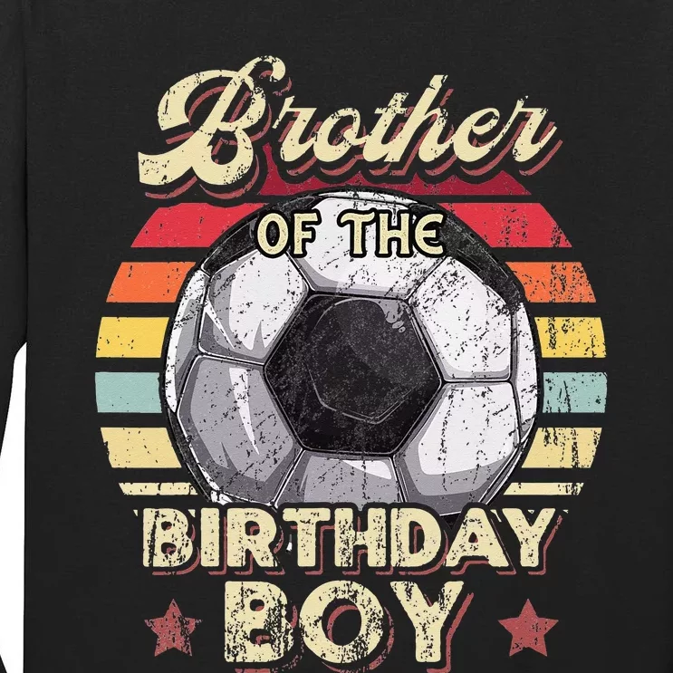 Brother of the Birthday Soccer Birthday Party Retro Tall Long Sleeve T-Shirt