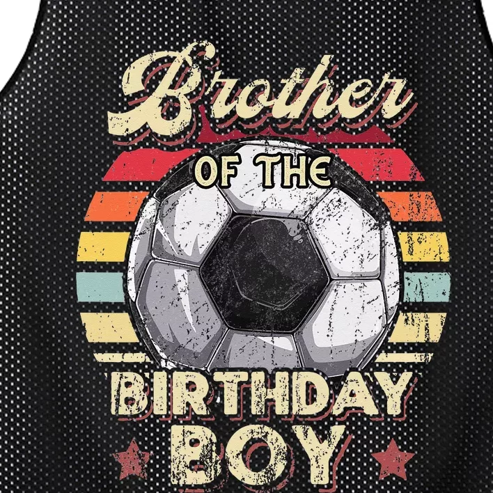 Brother of the Birthday Soccer Birthday Party Retro Mesh Reversible Basketball Jersey Tank