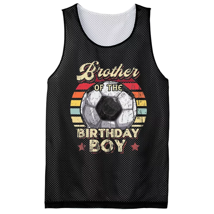 Brother of the Birthday Soccer Birthday Party Retro Mesh Reversible Basketball Jersey Tank