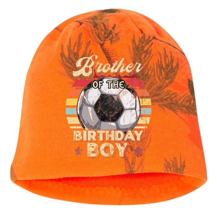 Brother of the Birthday Soccer Birthday Party Retro Kati - Camo Knit Beanie