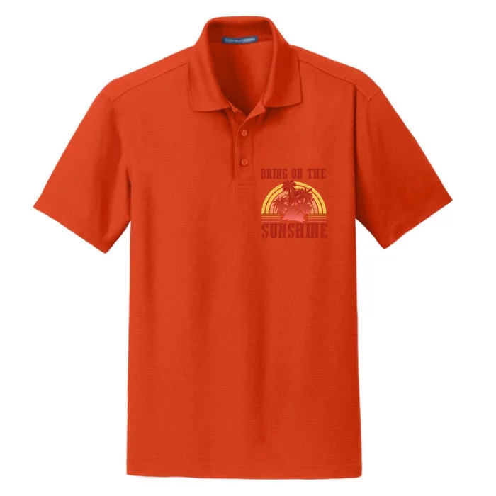 Bring On The Sunshine Graphic Gift Dry Zone Grid Performance Polo