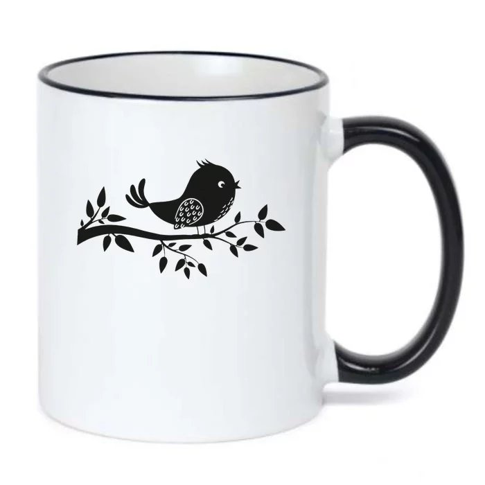 Bird On The Branch Birder Birdwatching Ornithologist Black Color Changing Mug