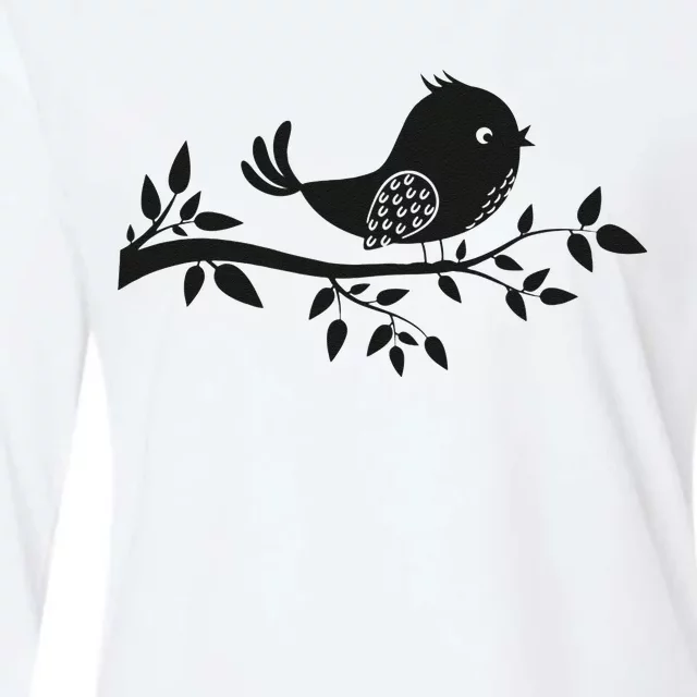 Bird On The Branch Birder Birdwatching Ornithologist Womens Cotton Relaxed Long Sleeve T-Shirt