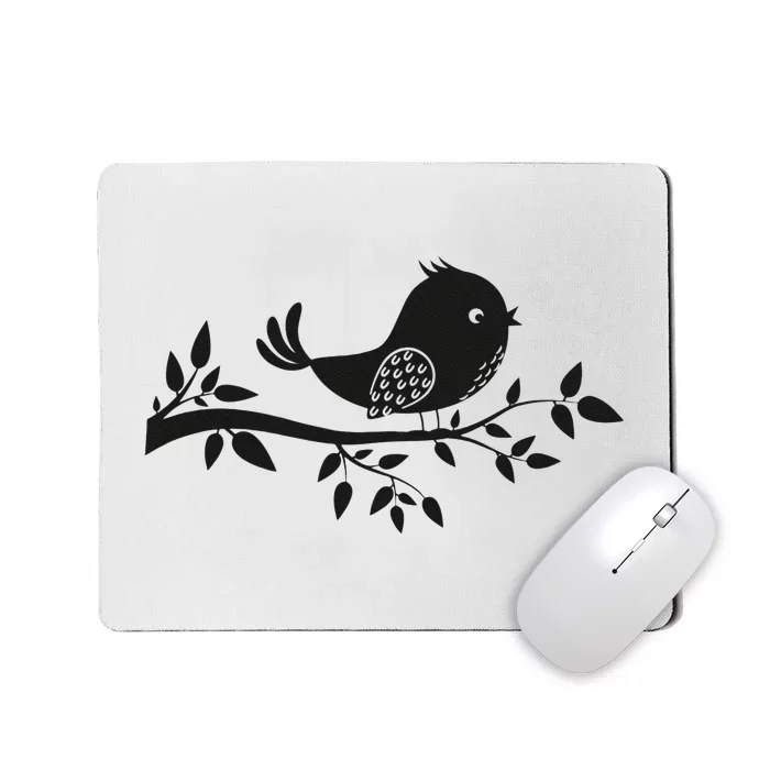 Bird On The Branch Birder Birdwatching Ornithologist Mousepad