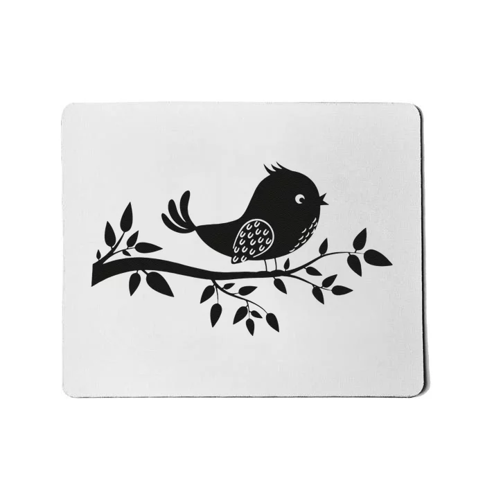 Bird On The Branch Birder Birdwatching Ornithologist Mousepad