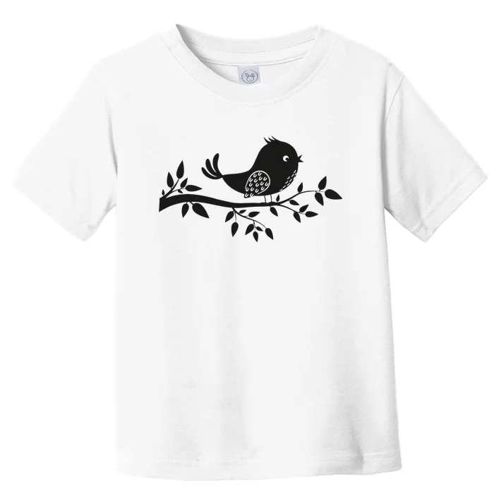 Bird On The Branch Birder Birdwatching Ornithologist Toddler T-Shirt