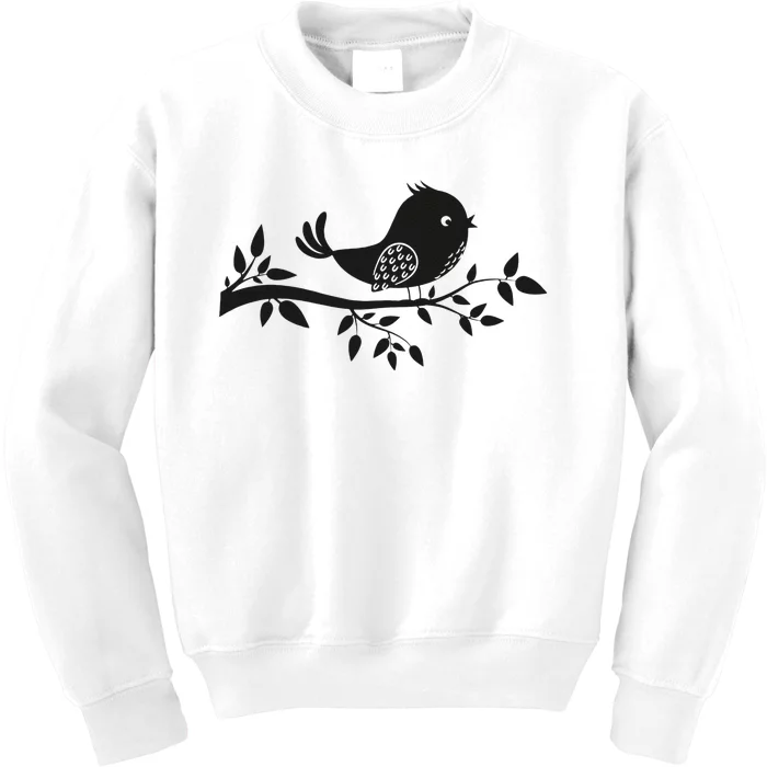 Bird On The Branch Birder Birdwatching Ornithologist Kids Sweatshirt