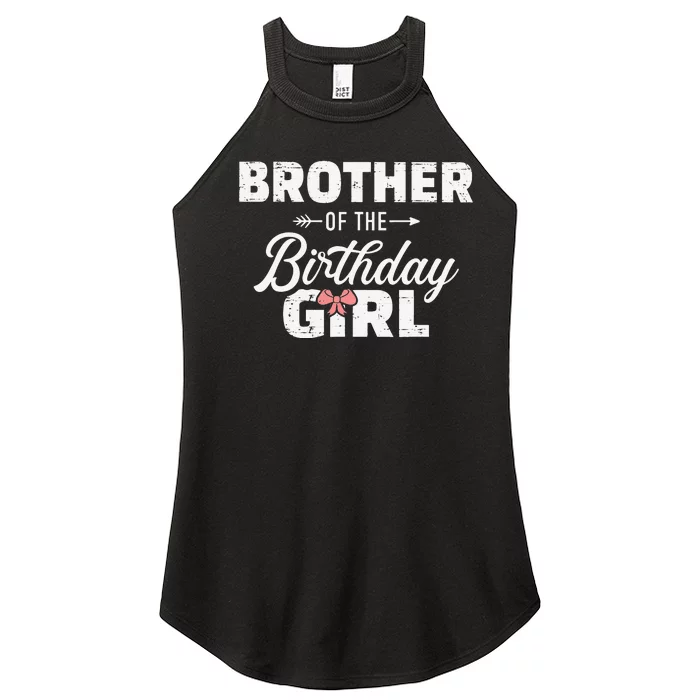 Brother of the birthday daughter matching family Women’s Perfect Tri Rocker Tank