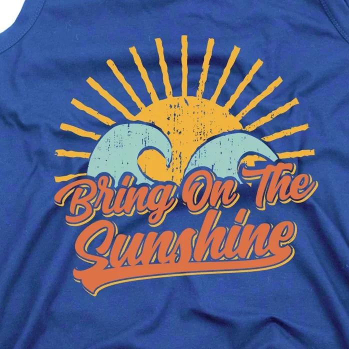 Bring On The Sunshine Retro Sun Summer Beach Waves Gift Tank Top