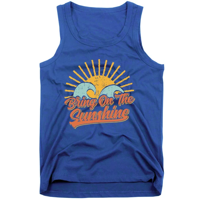 Bring On The Sunshine Retro Sun Summer Beach Waves Gift Tank Top