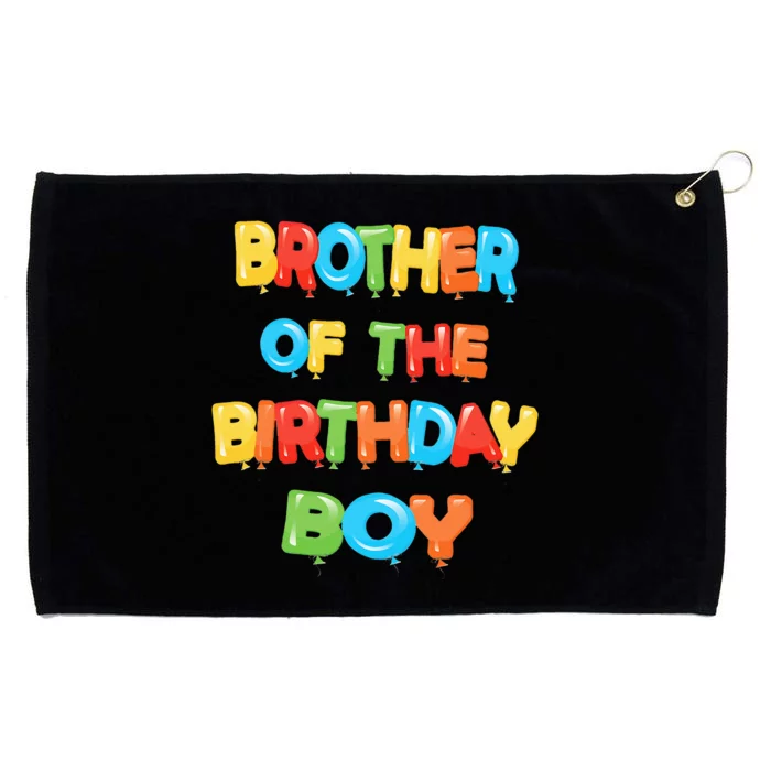 Brother Of The Birthday Balloon Party Grommeted Golf Towel