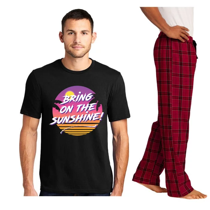 Bring On The Sunshine Cool Tropical Casual Beach Graphic Gift Pajama Set