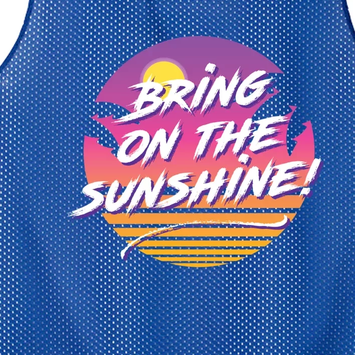 Bring On The Sunshine Cool Tropical Casual Beach Graphic Gift Mesh Reversible Basketball Jersey Tank