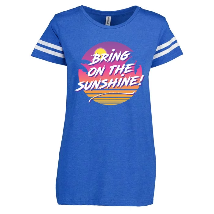 Bring On The Sunshine Cool Tropical Casual Beach Graphic Gift Enza Ladies Jersey Football T-Shirt