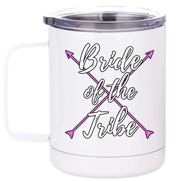 Bride Of The Tribe Funny Bachelorette Party Gift Front & Back 12oz Stainless Steel Tumbler Cup