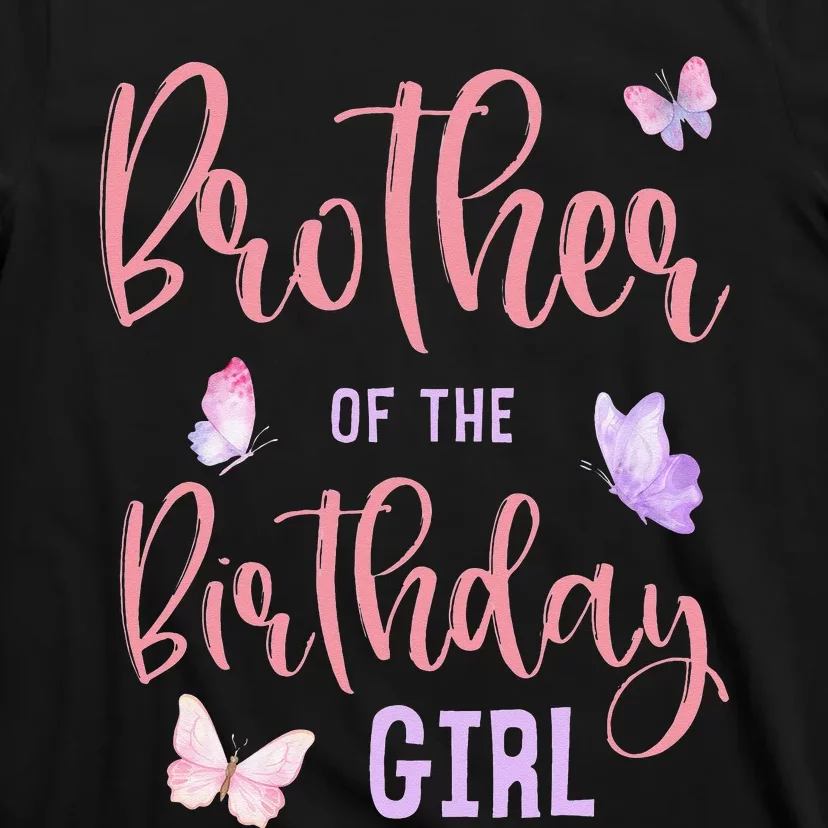 Brother of The Birthday Butterfly Party Matching Family T-Shirt