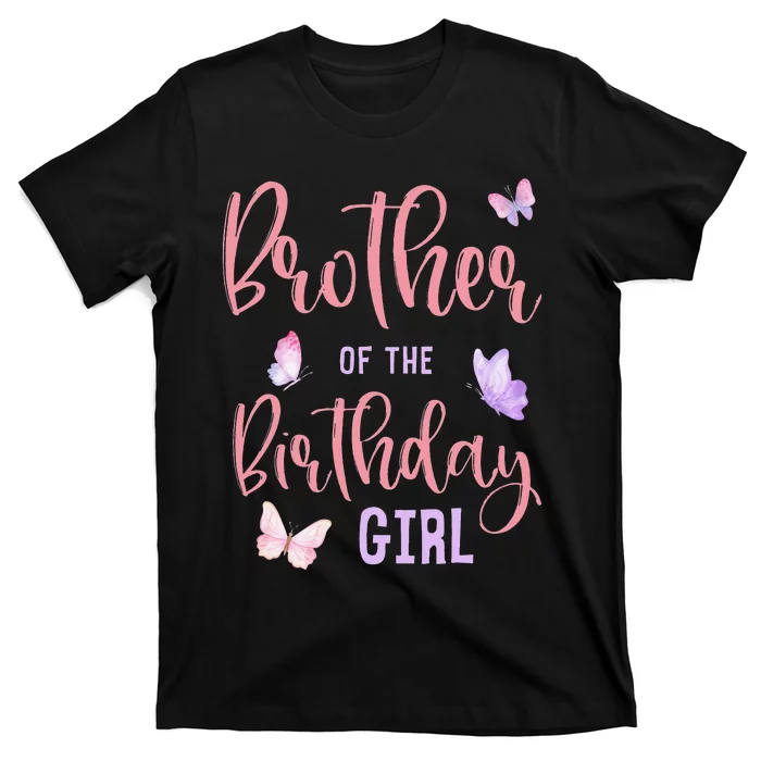 Brother of The Birthday Butterfly Party Matching Family T-Shirt