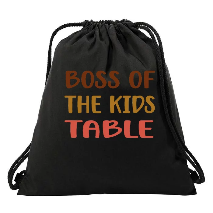 Boss of the kid.s table Thanksgiving Drawstring Bag