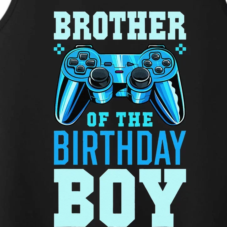 Brother of the Birthday Matching Video Gamer Birthday Performance Tank