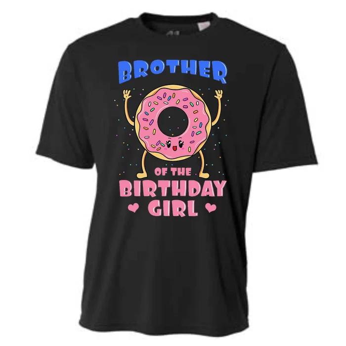 Brother Of The Birthday Donut Bday Party Bro Sib Cooling Performance Crew T-Shirt