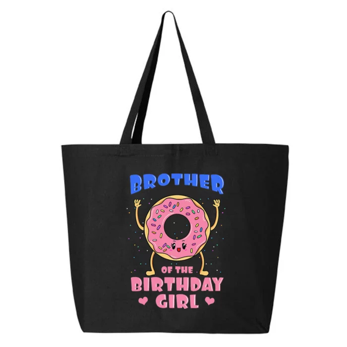 Brother Of The Birthday Donut Bday Party Bro Sib 25L Jumbo Tote