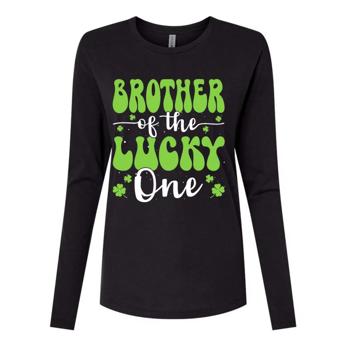 Brother Of The Lucky One First Birthday St Patricks Day Womens Cotton Relaxed Long Sleeve T-Shirt