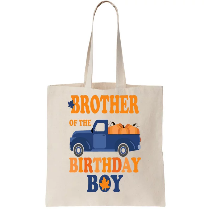 Brother of The Pumpkin Truck 1st Birthday Family Tote Bag