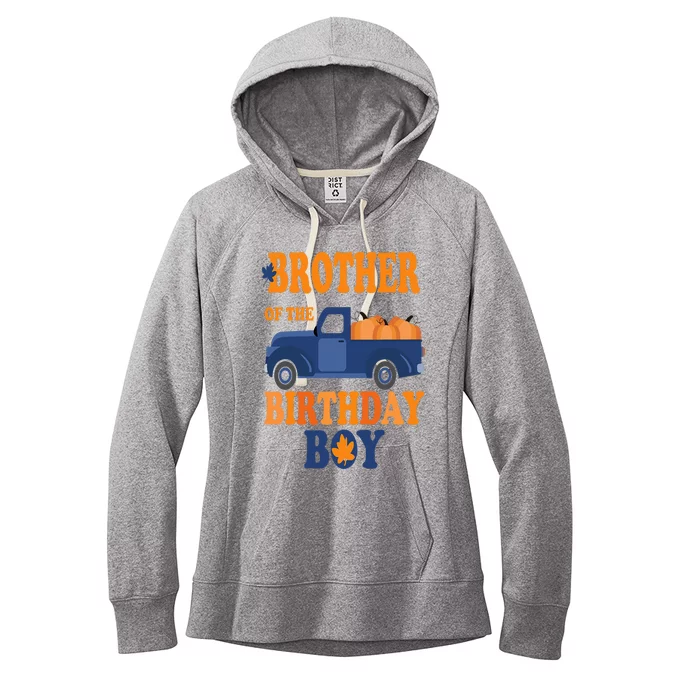 Brother of The Pumpkin Truck 1st Birthday Family Women's Fleece Hoodie